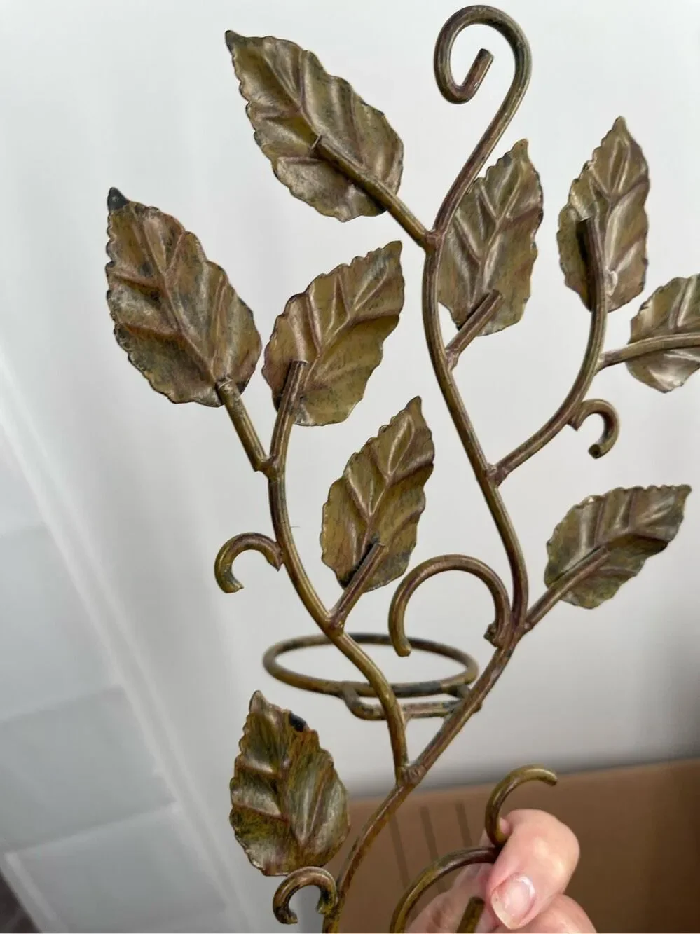 Vintage Set of two metal sconce tea light holders